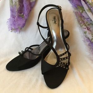 Lovely Satin Rhinestone 3” Heel Party Sandals!